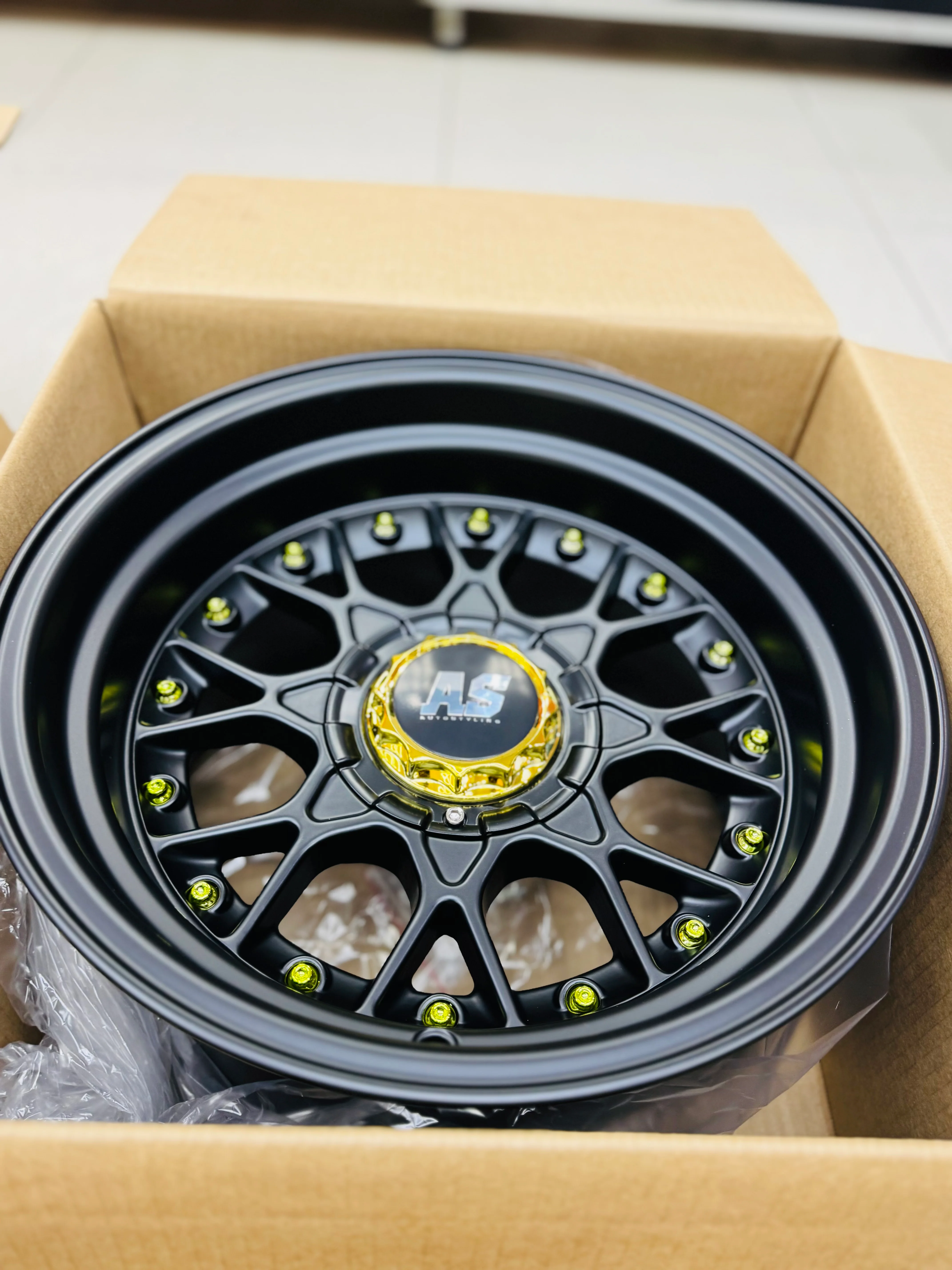15'' AS- RC2 FULL MATT BLACK  4/100 4/114 - Image 5
